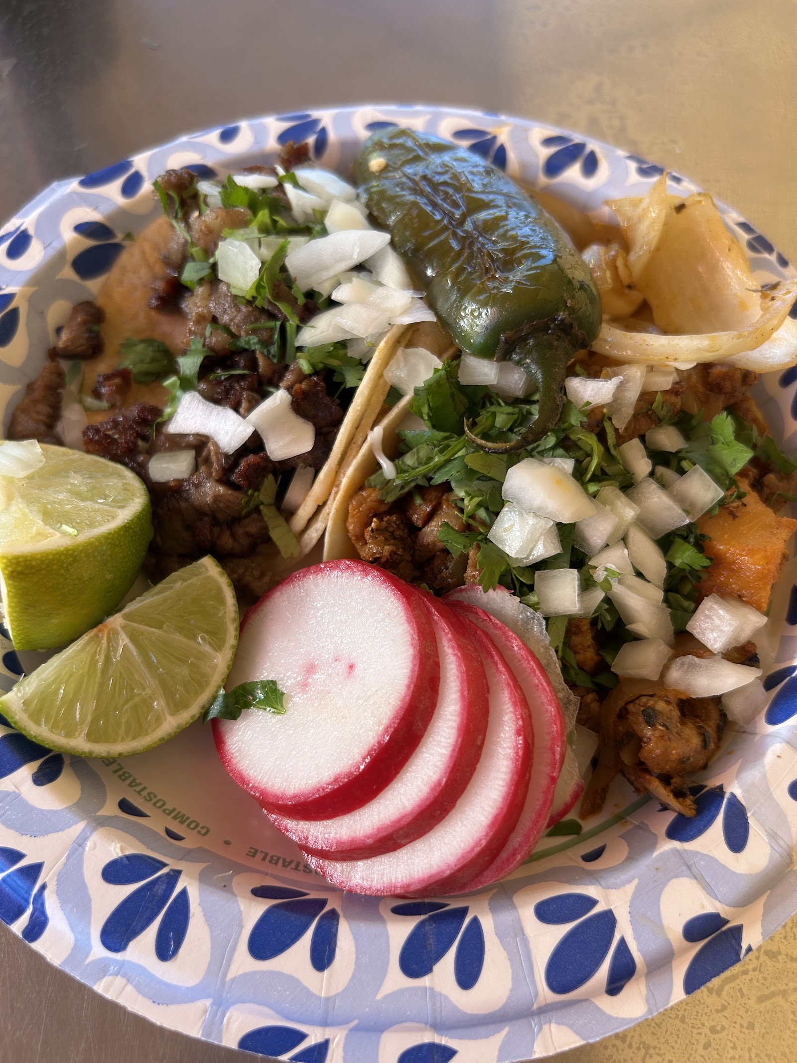 Mexican street food plate