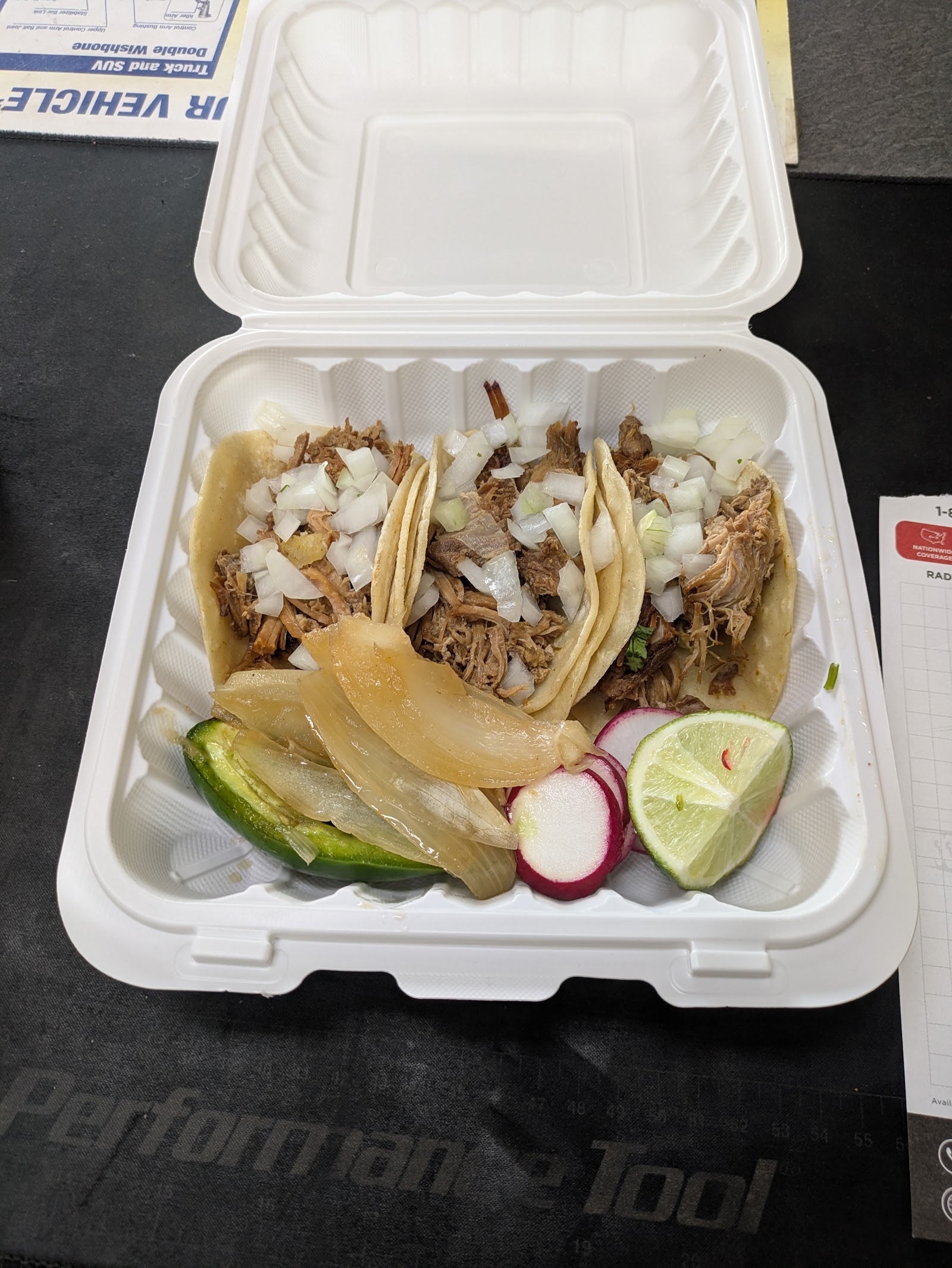 Prepared taco ingredients